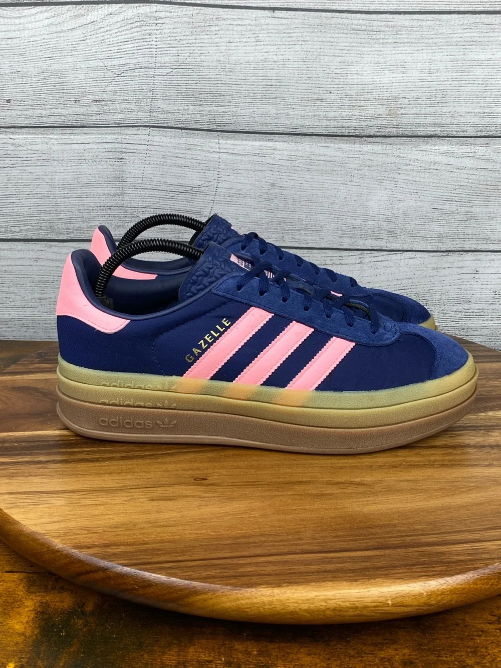 adidas Gazelle Bold Dark Blue Pink Spark Shoes IG4390 Women’s Sneaker Size 9